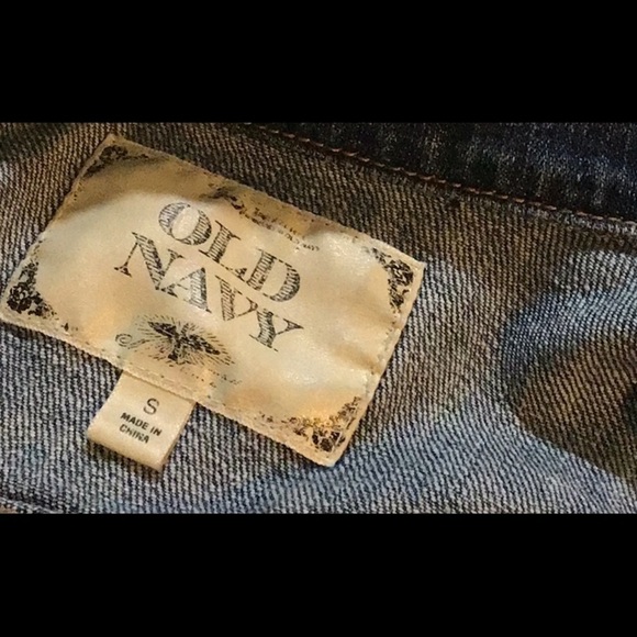 Vintage Y2K Old Navy Dark Blue Wash Denim Cropped  Jacket - Picture 9 of 9